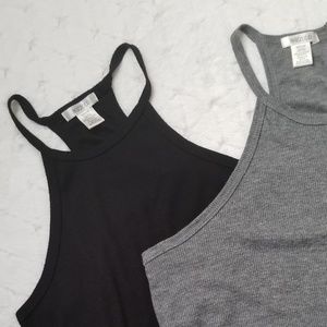 SOLD Bozzolo Medium High Neck Black/Grey Racerback